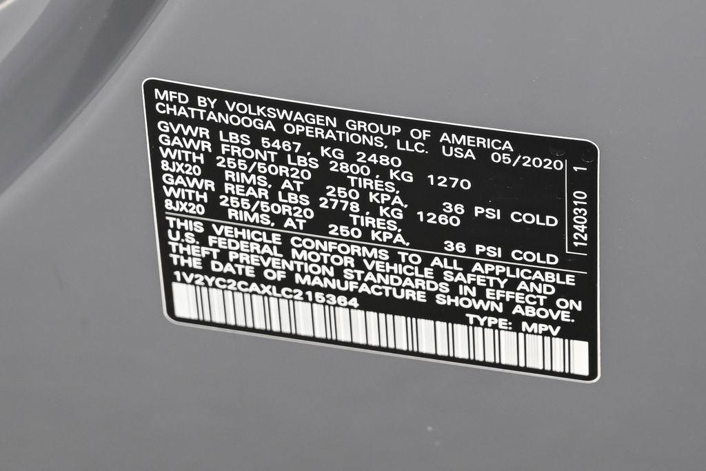 2020 Volkswagen Atlas Cross Sport 2.0T SE w/Technology