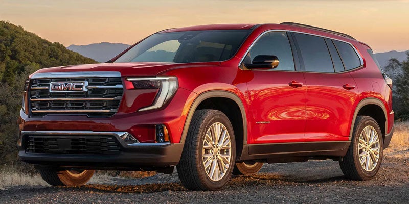 2026 GMC Acadia red SUV exterior